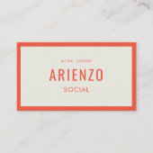 Levendig Oranje Retro Social Media Visitekaartje (Voorkant)