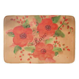 Levendig Oranje rood Badmat