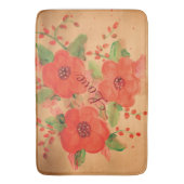 Levendig Oranje rood Badmat (Voorkant Verticaal)