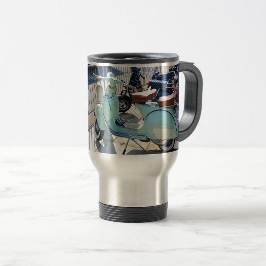 Levendig oude scooter reisbeker (Voorkant rechts)