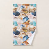 Levendig over zeeschelpen gepatterd bad handdoek (Handdoek)
