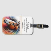 Levendig paard bagagelabel (Voorkant (horizontaal))