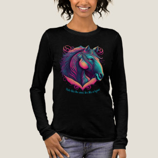 Levendig Paard Kleurrijk Paard Ontwerp voor Paarde Tri-Blend Shirt