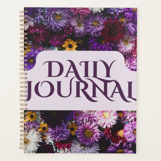 Levendig Paars & Goud Tuindagboek Planner (Voorkant)