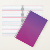 Levendig paars naar roze verloop notitieboek (Binnen)