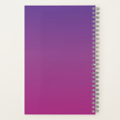 Levendig paars naar roze verloop notitieboek (Achterkant)