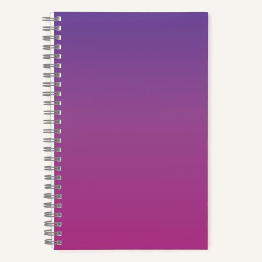 Levendig paars naar roze verloop notitieboek (Voorkant)