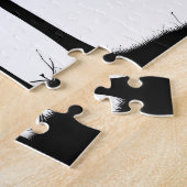 Levendig Paarse boom silhouet bos Legpuzzel (Zijkant)