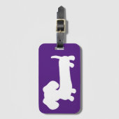 Levendig Paarse Dachshund Bagage Reizen Label Bagagelabel (Voorkant (verticaal))
