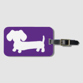 Levendig Paarse Dachshund Bagage Reizen Label Bagagelabel (Voorkant (horizontaal))