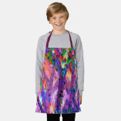 Levendig paarse en blauw abstract schort (Gedragen)