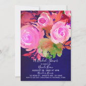 Levendig Paarse Modern Spring Floral Vrijgezellenf Kaart (Voorkant)