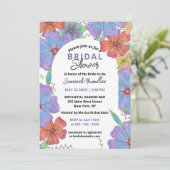 Levendig Paarse Oranje Boho Bloem Bruidsmeisjesfee Kaart (Staand voorkant)