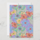 Levendig Paarse Oranje Boho Bloem Bruidsmeisjesfee Kaart (Achterkant)