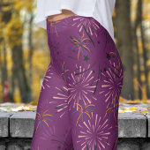 Levendig Paarse Starburst-patroon Leggings