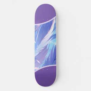 Levendig Paarse veren ontwerp Persoonlijk Skateboard