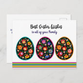 Levendig paasfolklore, aangepast Briefkaart tekst (Voorkant / Achterkant)