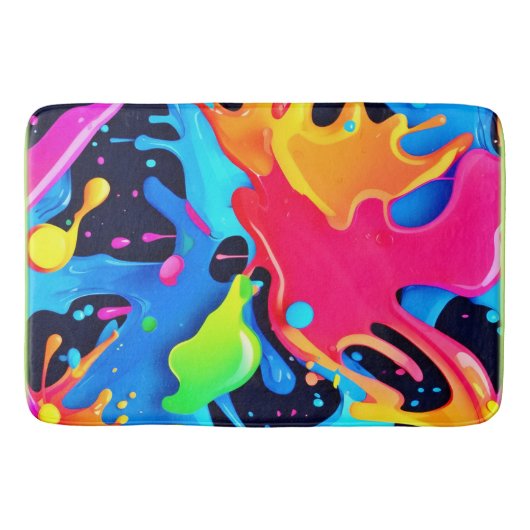 Levendig Paint Party Design Badmat (Voorkant)
