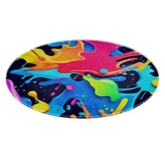 Levendig Paint Party Design Snijplank (Hoek)