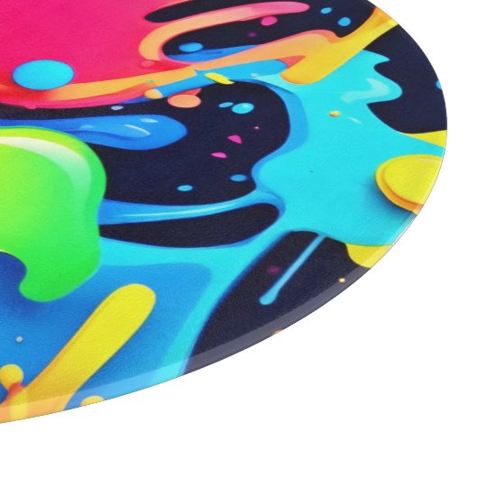 Levendig Paint Party Design Snijplank (Hoek)