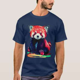 Levendig Panda-ontwerp T-shirt