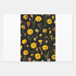 Levendig papier voor bloemenprint inpakpapier vel