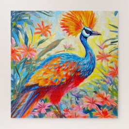 Levendig Paradijs Vogel in een weelderige tuin Legpuzzel