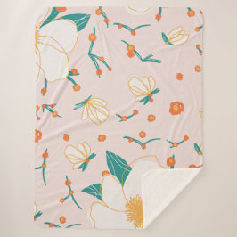 Levendig pasteltje, elegant schattig meisje sherpa deken