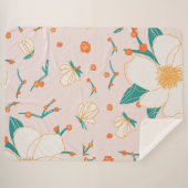 Levendig pasteltje, elegant schattig meisje sherpa deken (Voorkant (horizontaal))