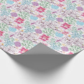 Levendig patroon met kleurrijke bloemen cadeaupapier (Hoek)