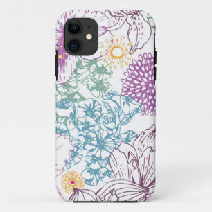 Levendig patroon met kleurrijke bloemen Case-Mate iPhone case