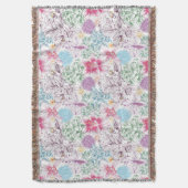 Levendig patroon met kleurrijke bloemen deken (Voorkant Verticaal)