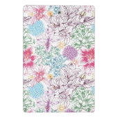 Levendig patroon met kleurrijke bloemen mini klembord (Achterkant)