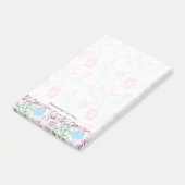 Levendig patroon met kleurrijke bloemen post-it® notes (Schuin)