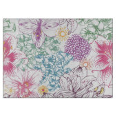 Levendig patroon met kleurrijke bloemen snijplank (Voorkant)