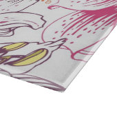 Levendig patroon met kleurrijke bloemen snijplank (Hoek)