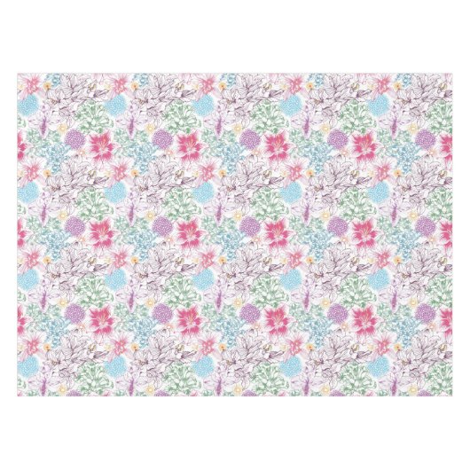 Levendig patroon met kleurrijke bloemen tafelkleed (Voorkant (Horizontaal))