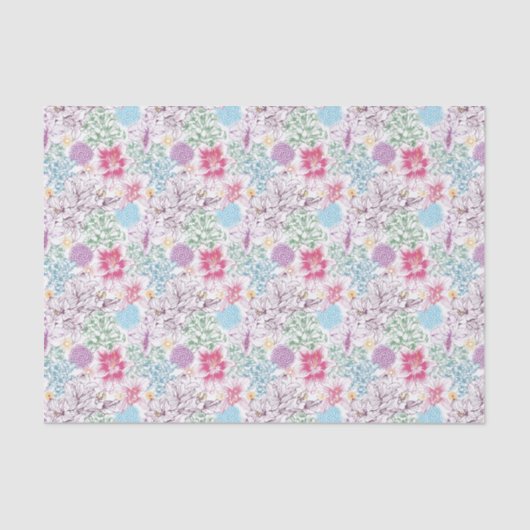 Levendig patroon met kleurrijke bloemen tissuepapier (Voorkant)