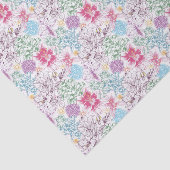 Levendig patroon met kleurrijke bloemen tissuepapier (Detail)