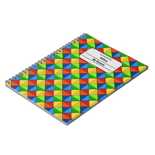 Levendig patroon notitieboek (Linkerzijde)