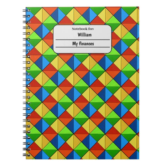 Levendig patroon notitieboek (Voorkant)