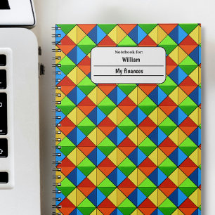 Levendig patroon notitieboek