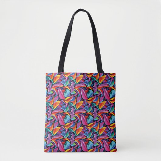 levendig patroon tote bag (Voorkant)