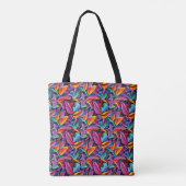 levendig patroon tote bag (Achterkant)