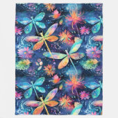 Levendig patroon van libellen fleece deken (Voorkant)