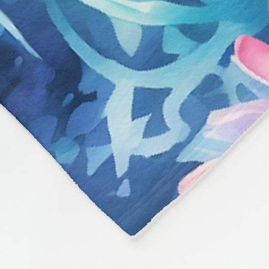 Levendig patroon van libellen fleece deken (Hoek)