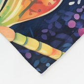 Levendig patroon van libellen fleece deken (Hoek)