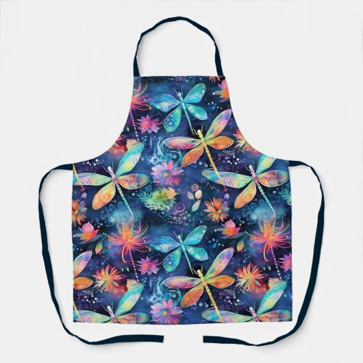 Levendig patroon van libellen schort (Voorkant)