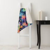 Levendig patroon van libellen sherpa deken (In situ)