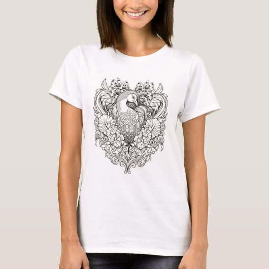 Levendig Peacock Majesty T-shirt Design (Voorkant)